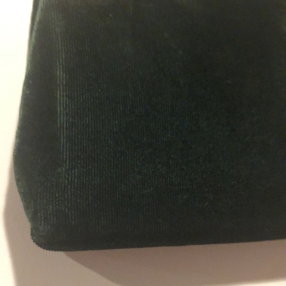 Vintage Dark Green Velvet Gold Chain Mini Bag - Picture 2 of 5